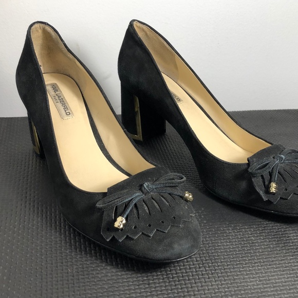 Karl Lagerfeld Suede Heels - Picture 1 of 7